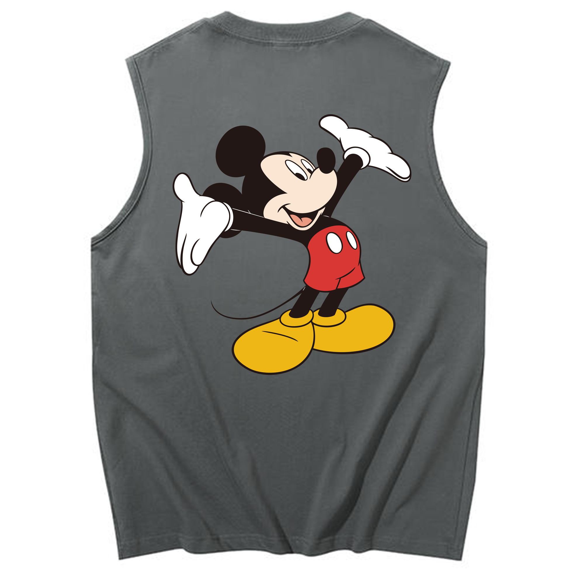 ミッキーマウス Mickey Mouse コットン100％タンクトップ（背面プリント）